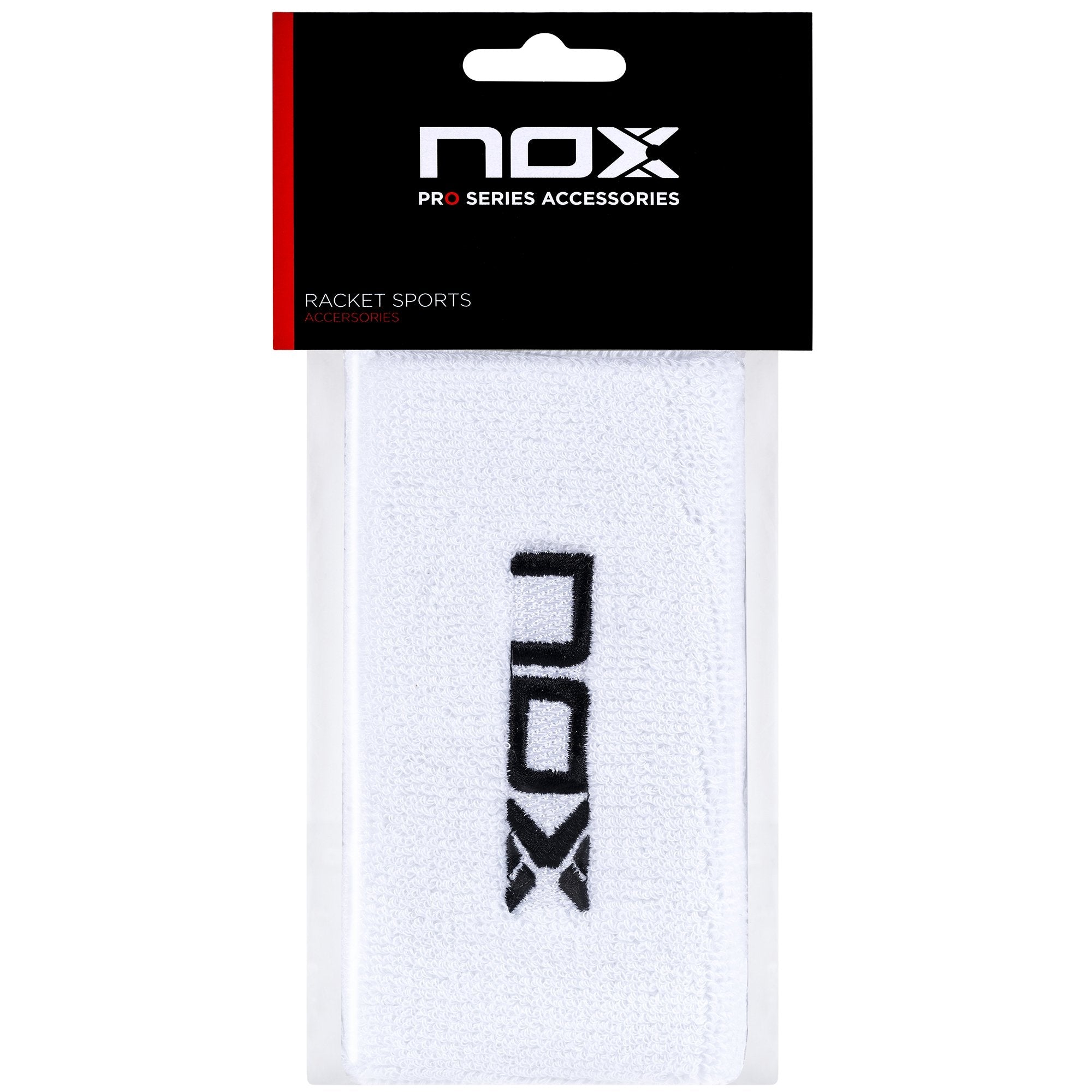 Bolsa 6 pares - Muñequeras deportivas largas NOX blanco/negro - NOX