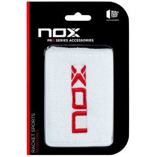 Bolsa 6 pares - Muñequeras deportivas NOX blanco/rojo - NOX