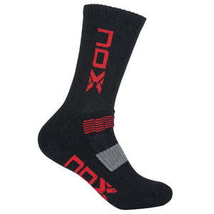 Bolsa 6 pares - Pack calcetines técnicos MEDIA CAÑA negro/rojo - NOX