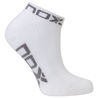 Bolsa 6 pares - Pack calcetines técnicos TOBILLEROS "pinkies" blanco/gris - NOX
