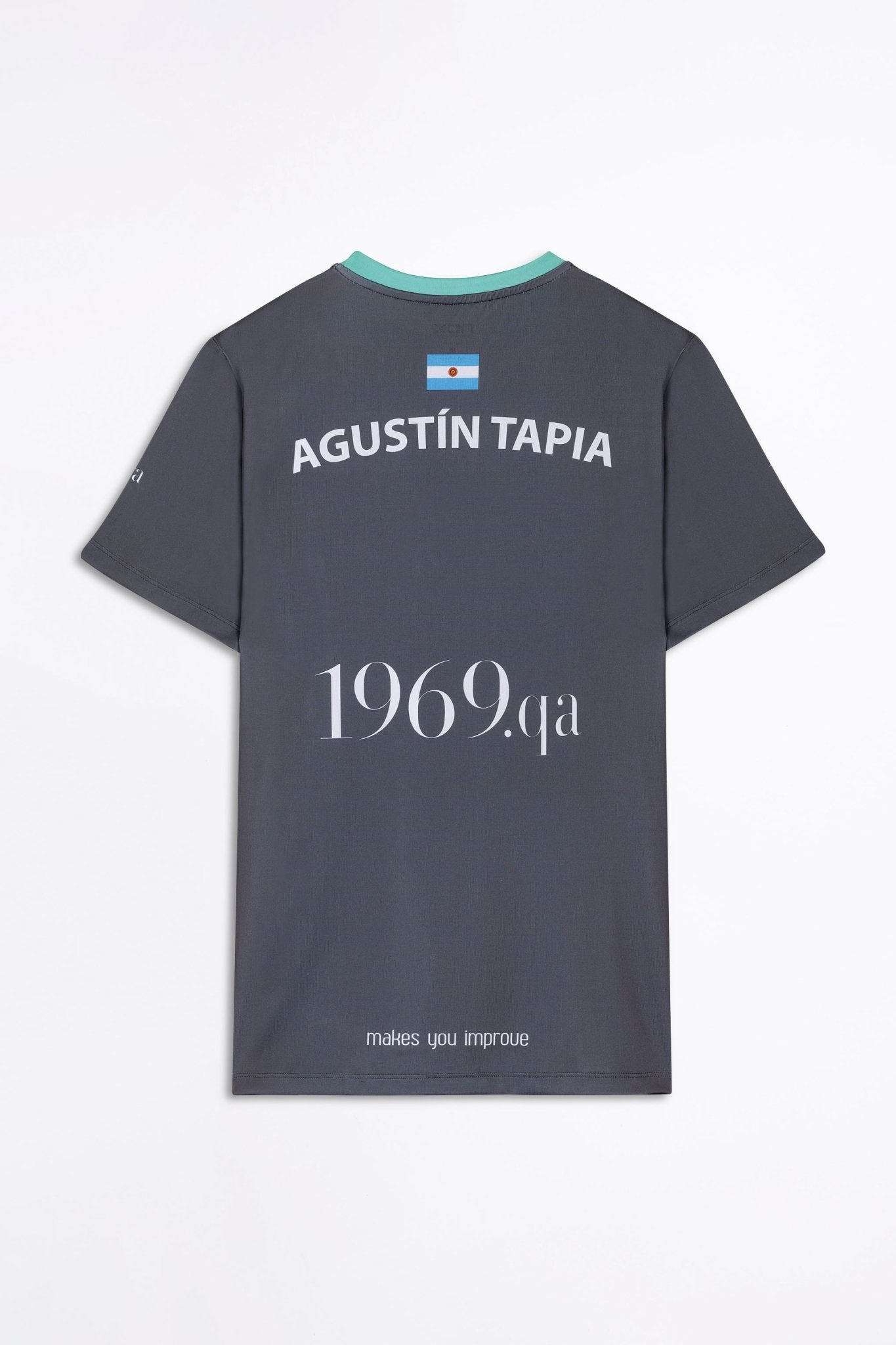 Camiseta de Pádel Oficial de Agustín Tapia 2022/23 - Gris Oscuro - NOX