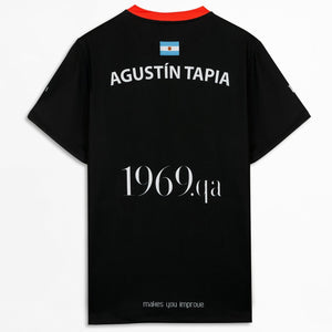 Camiseta de Pádel Oficial de Agustín Tapia 2022/23 - Negro - NOX