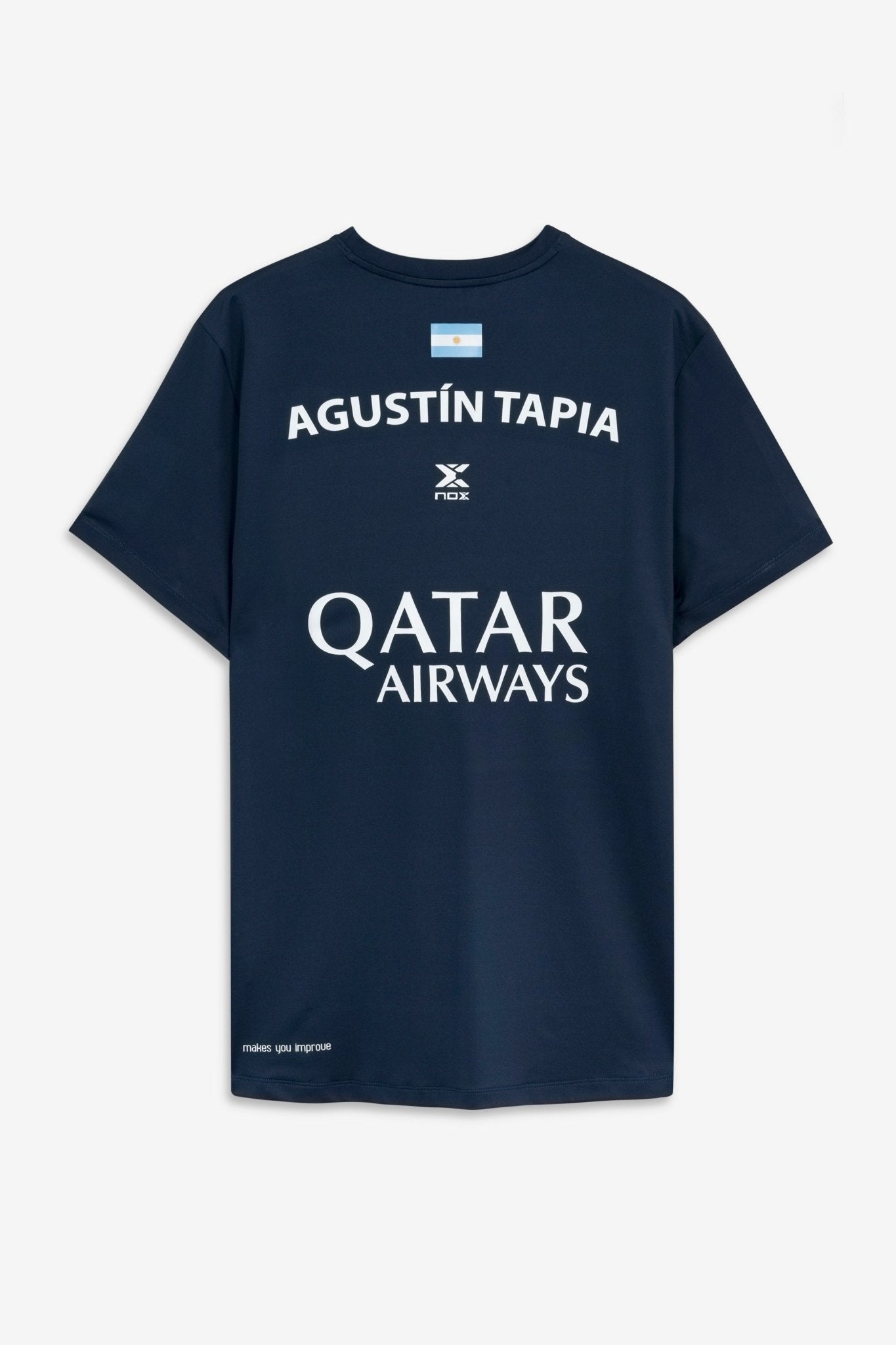 Camiseta de Pádel Oficial de Agustín Tapia 2023 - Azul Marino - NOX