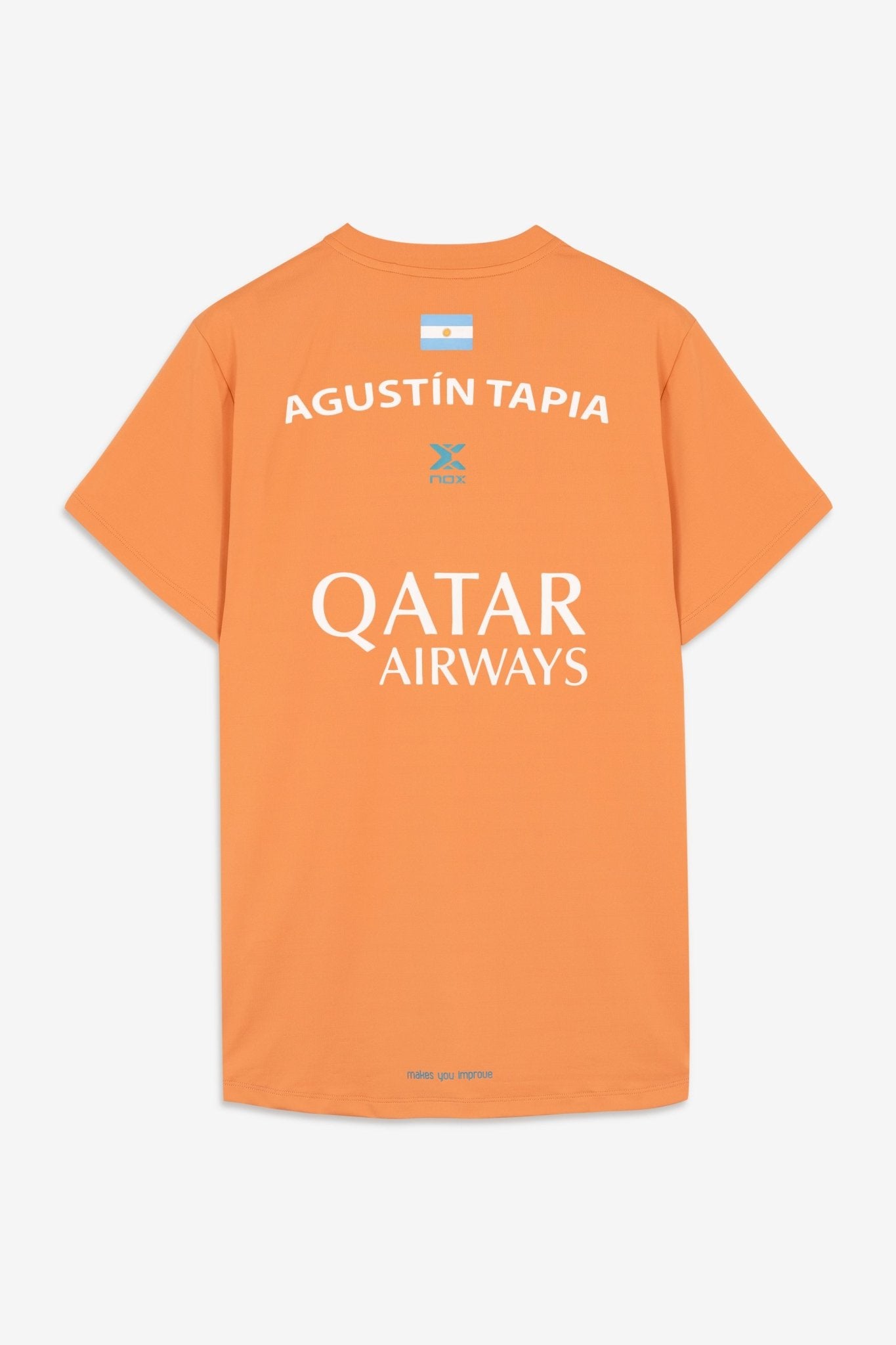 Camiseta de Pádel Oficial de Agustín Tapia 2023 - Naranja tanjerine - NOX