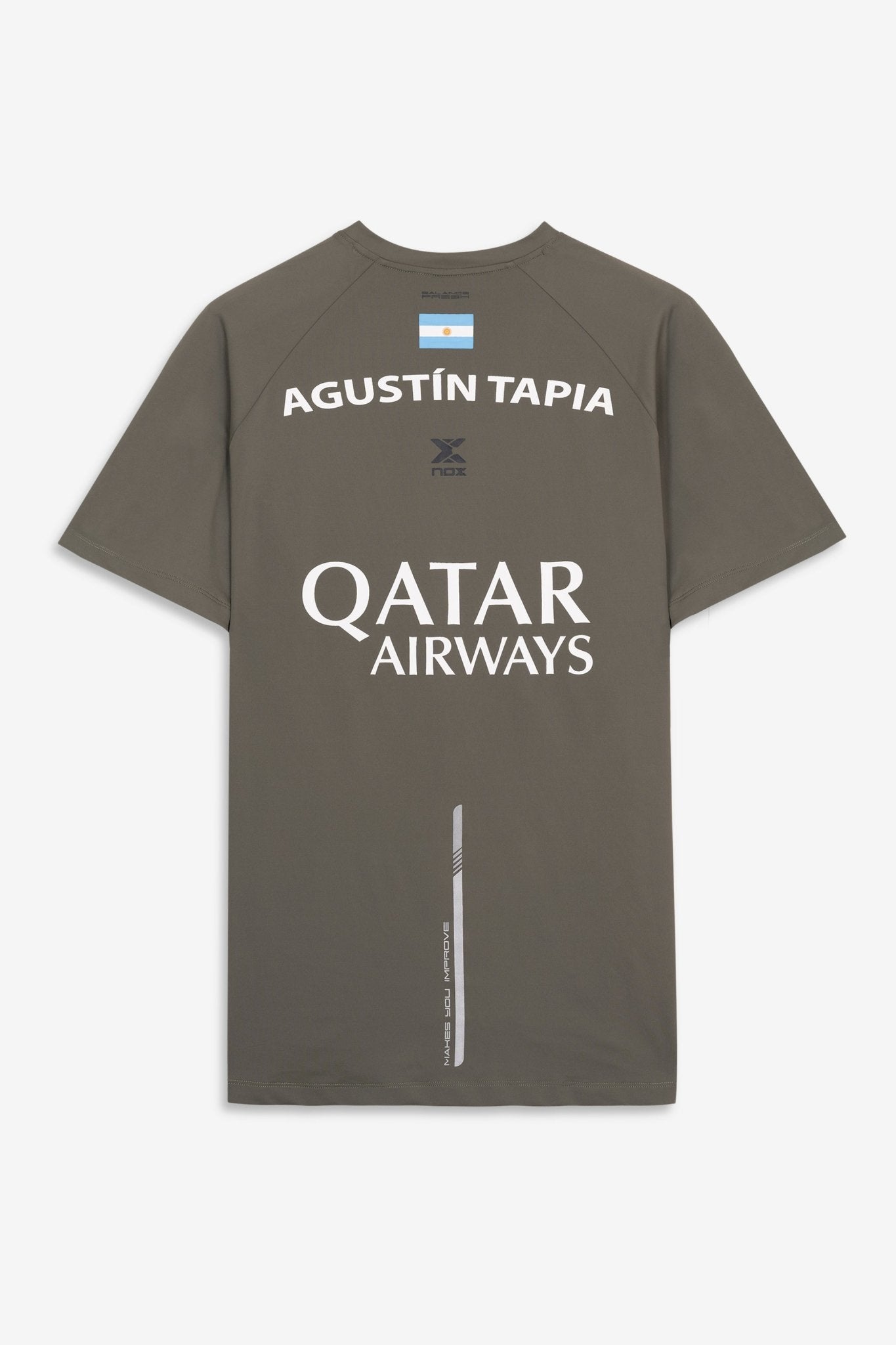 Camiseta de Pádel Oficial de Agustín Tapia 2023 - Verde Olive - NOX