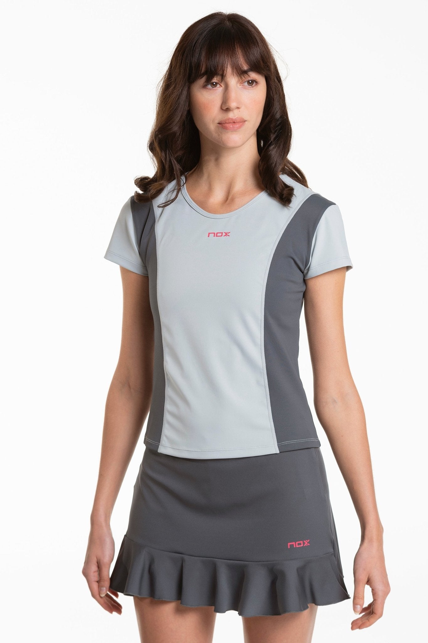 Camiseta Pádel Mujer PRO - REGULAR light grey