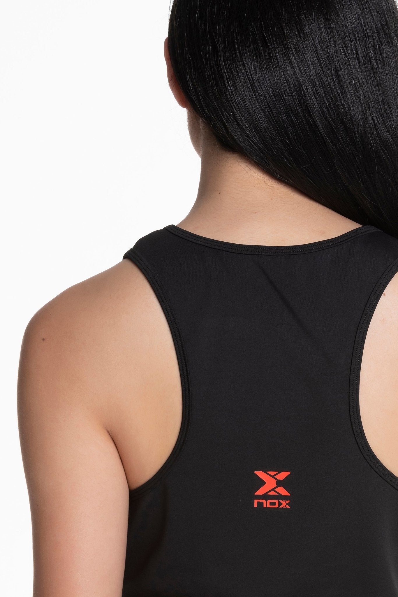 Camiseta tirantes mujer TEAM negro – NOX