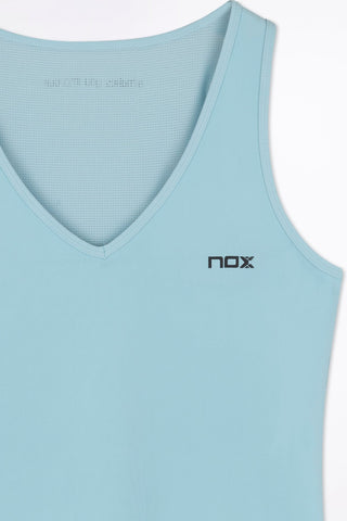 Camiseta Tirantes Pádel Mujer PRO - FIT azul cielo - NOX