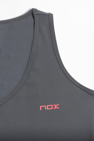 Camiseta Tirantes Pádel Mujer PRO - FIT dark grey - NOX
