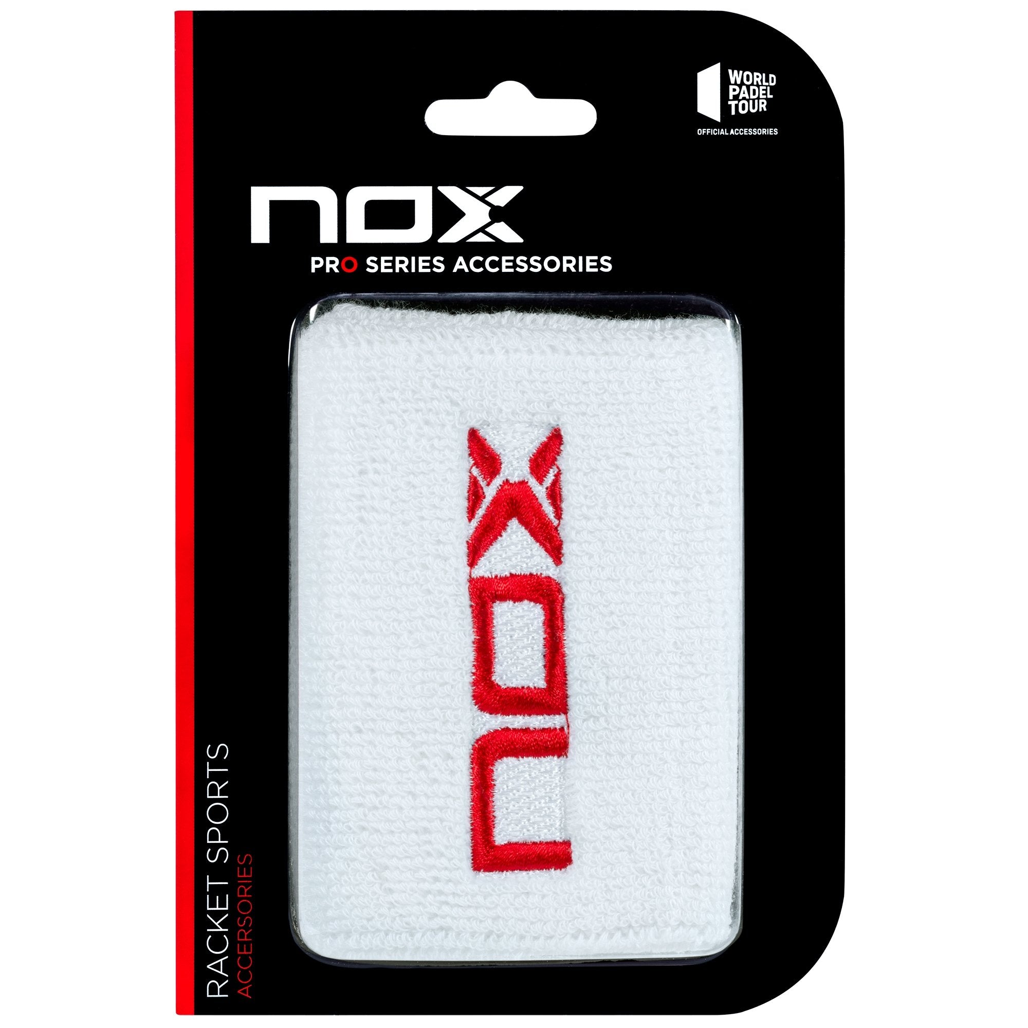 NOX Sport Poignet éponge blanc/rouge